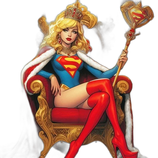 crown, staff, comic book art, concept art transparent PNG cut-out