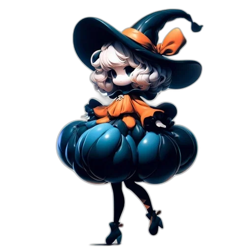dress, staff, hat, concept art transparent PNG cut-out