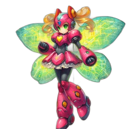 robot, concept art, pixel art, watercolor transparent PNG cut-out