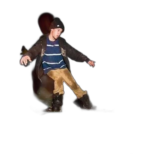 jacket, hat, staff, creature transparent PNG cut-out