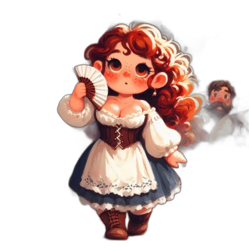 dress, staff, creature, concept art transparent PNG cut-out