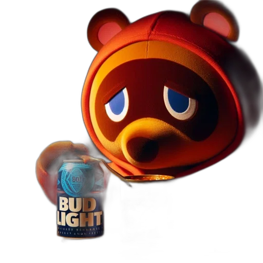 bottle, 3d render, concept art, bear-like transparent PNG cut-out
