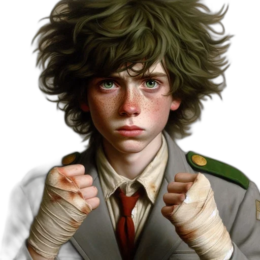 jacket, face, weapon, photorealistic transparent PNG cut-out