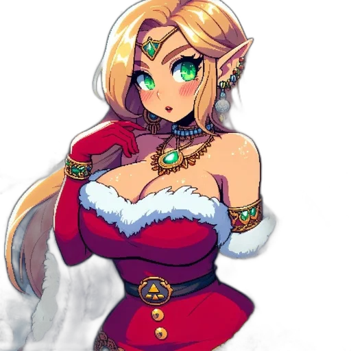 dress, staff, pixel art, fantasy art transparent PNG cut-out