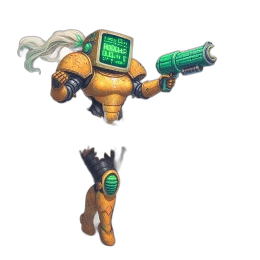 robot, weapon, staff, animal transparent PNG cut-out