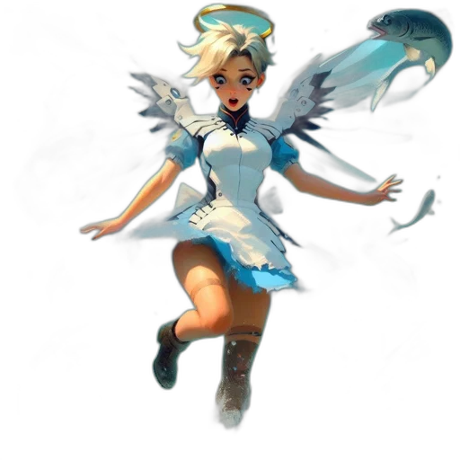 dress, staff, concept art, fantasy art transparent PNG cut-out
