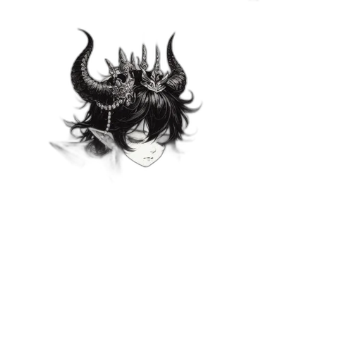 mask, dragon, crown, hair transparent PNG cut-out