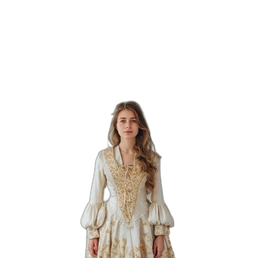 dress, jacket, staff, face transparent PNG cut-out