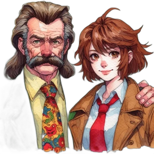 jacket, watercolor, concept art, anime transparent PNG cut-out