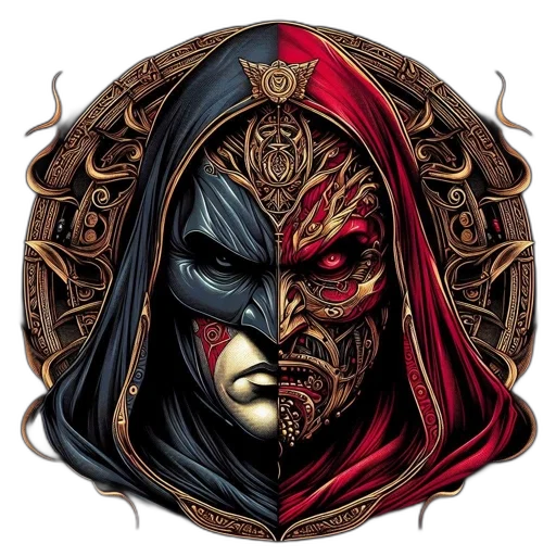 mask, face, fantasy art, comic book art transparent PNG cut-out