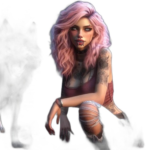 hair, creature, concept art, fantasy art transparent PNG cut-out
