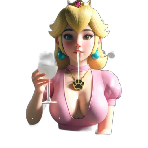 dress, jewelry, staff, crown transparent PNG cut-out