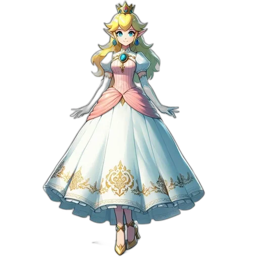 dress, crown, staff, weapon transparent PNG cut-out