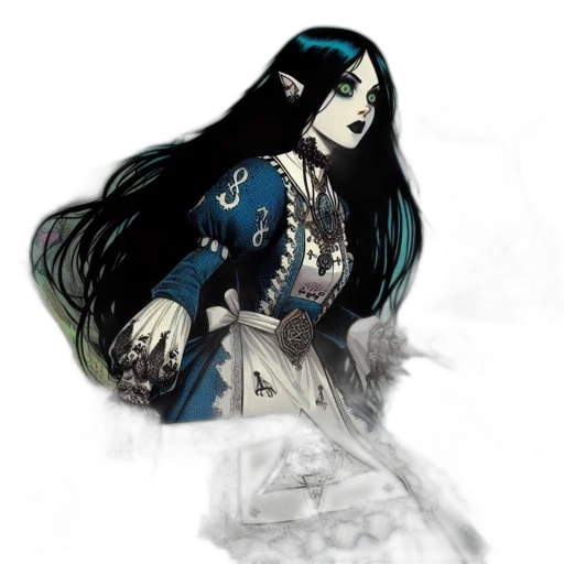 dress, fantasy art, concept art, comic book art transparent PNG cut-out