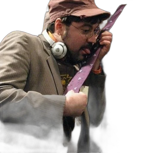 staff, weapon, jacket, hat transparent PNG cut-out