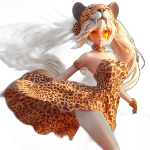 dress, animal, creature, fantasy art transparent PNG cut-out