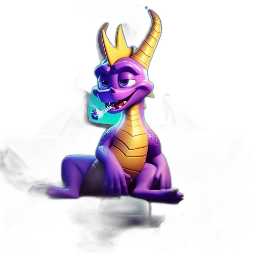 dragon, creature, staff, animal transparent PNG cut-out