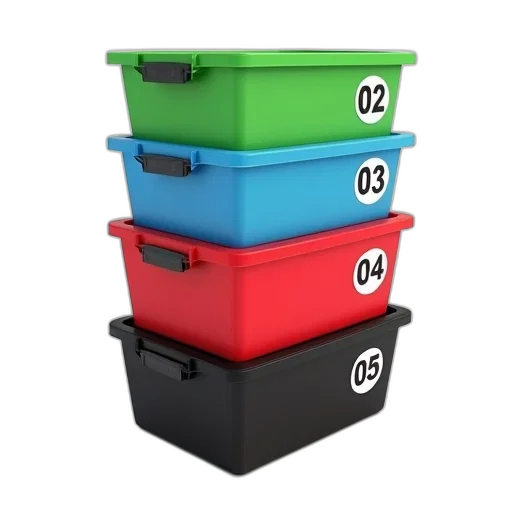 3d render, colorful, neon, stack transparent PNG cut-out