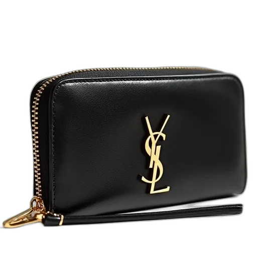 saint, laurent, leather, zip transparent PNG cut-out