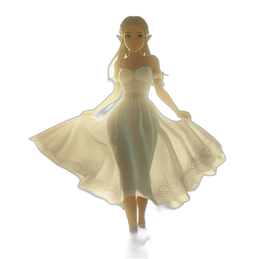 dress, 3d render, concept art, fantasy art transparent PNG cut-out