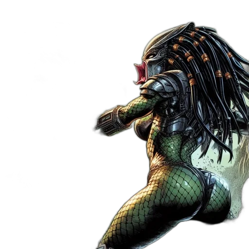 comic book art, concept art, fantasy art, intense transparent PNG cut-out
