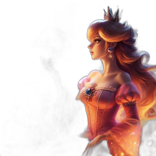 dress, fantasy art, concept art, 3d render transparent PNG cut-out
