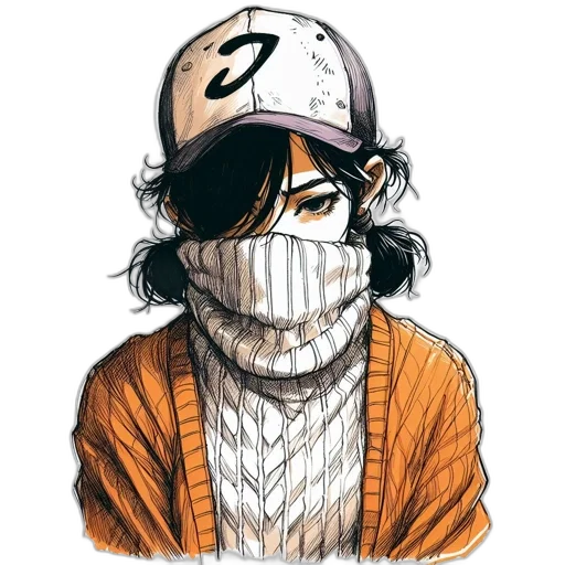 mask, jacket, face, hat transparent PNG cut-out