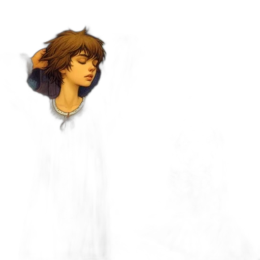 face, staff, dress, hair transparent PNG cut-out