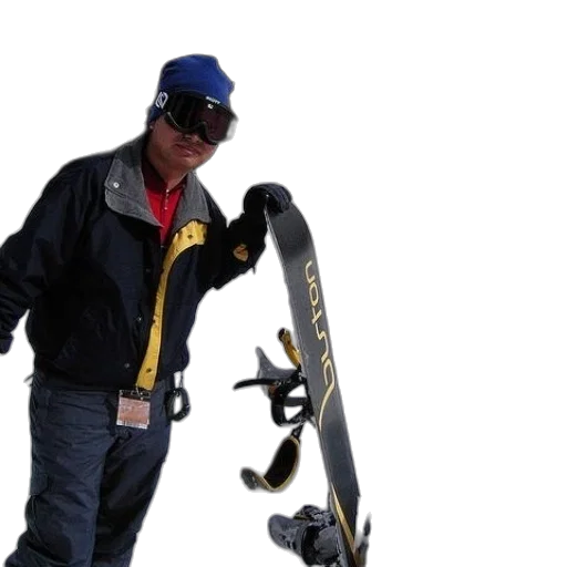 staff, jacket, snow, man transparent PNG cut-out