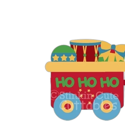 car, whimsical, christmas, train transparent PNG cut-out