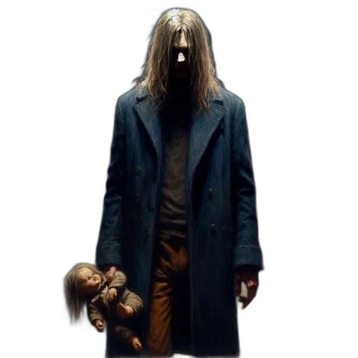 mask, jacket, creature, hair transparent PNG cut-out
