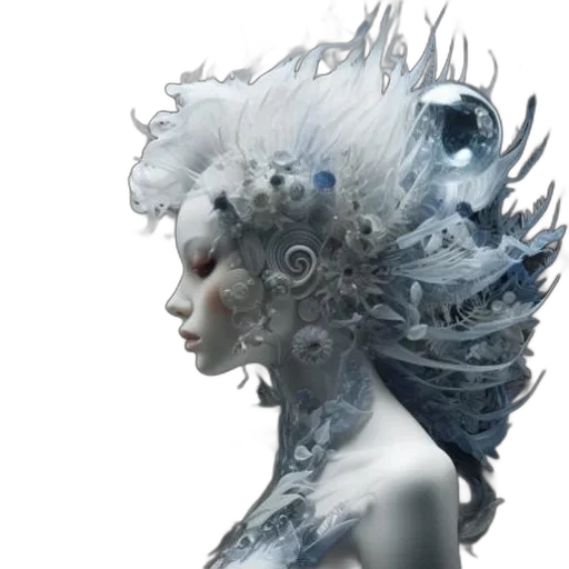hair, mask, creature, face transparent PNG cut-out