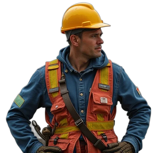 staff, jacket, face, hat transparent PNG cut-out