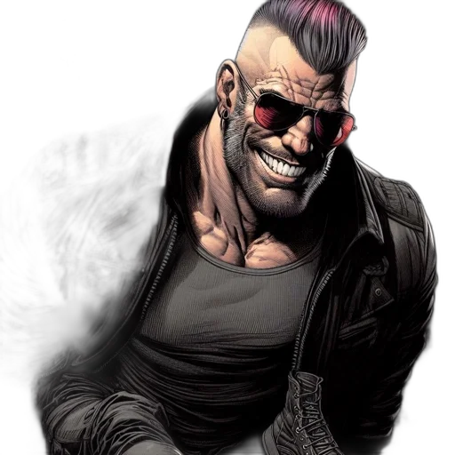 jacket, comic book art, cyberpunk, concept art transparent PNG cut-out
