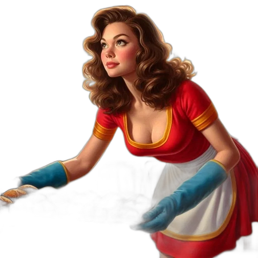 dress, staff, jewelry, comic book art transparent PNG cut-out