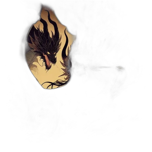 mask, dragon, hair, face transparent PNG cut-out