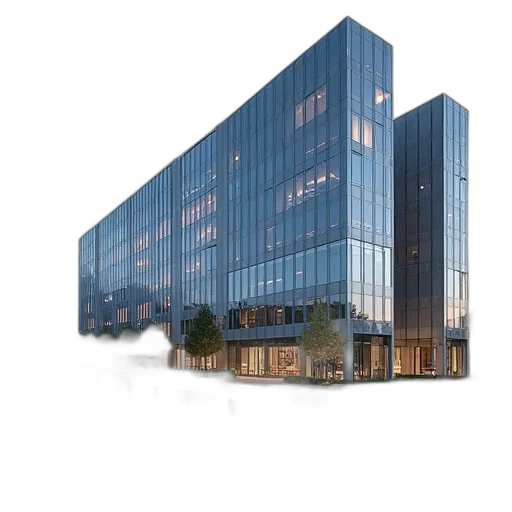 building, 3d render, company, headquarters transparent PNG cut-out
