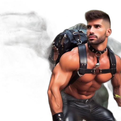 concept art, fantasy art, cyberpunk, photorealistic transparent PNG cut-out
