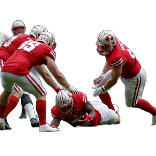 group, football, players, engaged transparent PNG cut-out