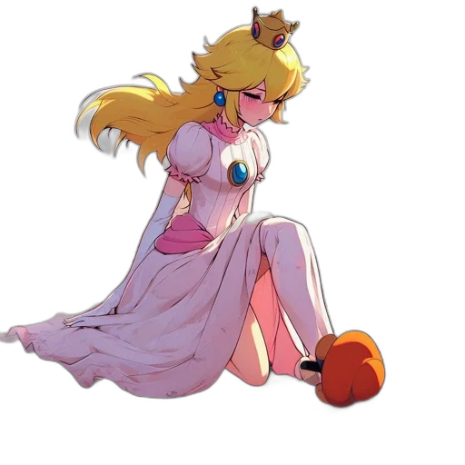 dress, crown, staff, weapon transparent PNG cut-out