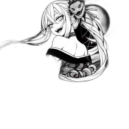 dragon, mask, weapon, staff transparent PNG cut-out