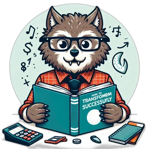 jacket, cartoon, pixel art, wolf transparent PNG cut-out