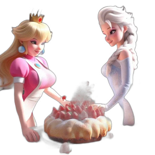 food, crown, concept art, 3d render transparent PNG cut-out