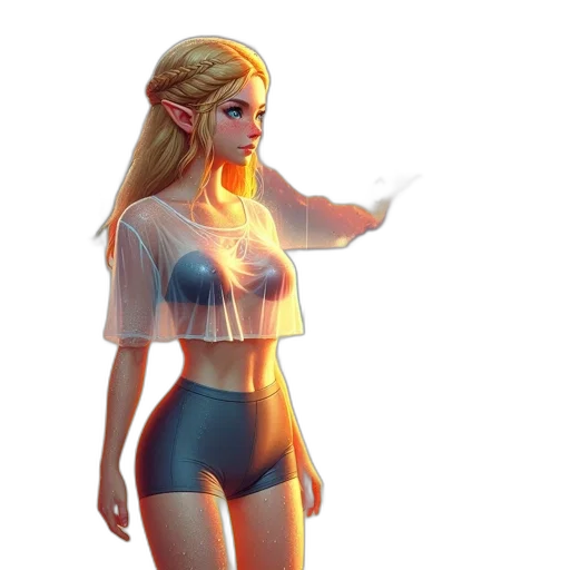dress, concept art, fantasy art, 3d render transparent PNG cut-out