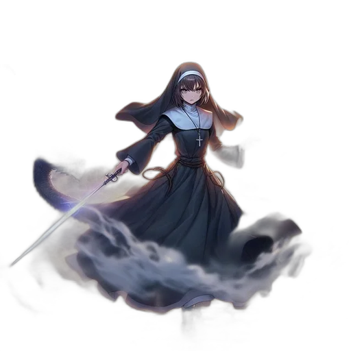 dress, sword, staff, weapon transparent PNG cut-out