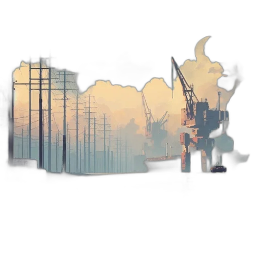 staff, robot, concept art, pixel art transparent PNG cut-out