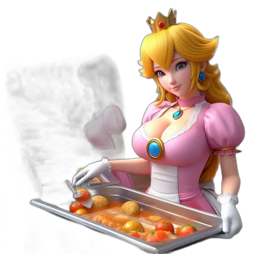 food, dress, concept art, 3d render transparent PNG cut-out