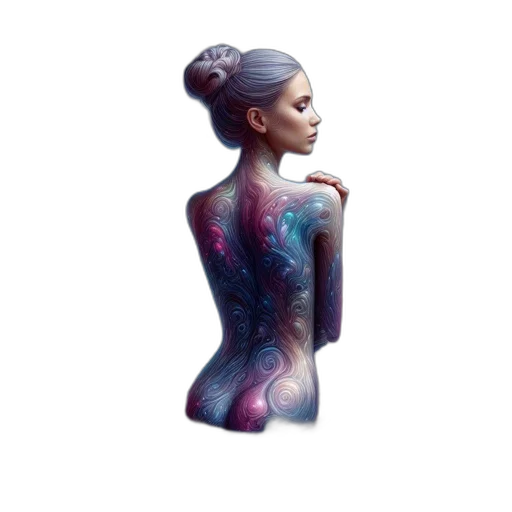 dress, jewelry, hair, fantasy art transparent PNG cut-out