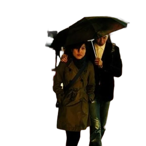 umbrella, jacket, staff, weapon transparent PNG cut-out
