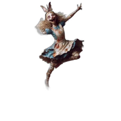 dress, dragon, creature, staff transparent PNG cut-out